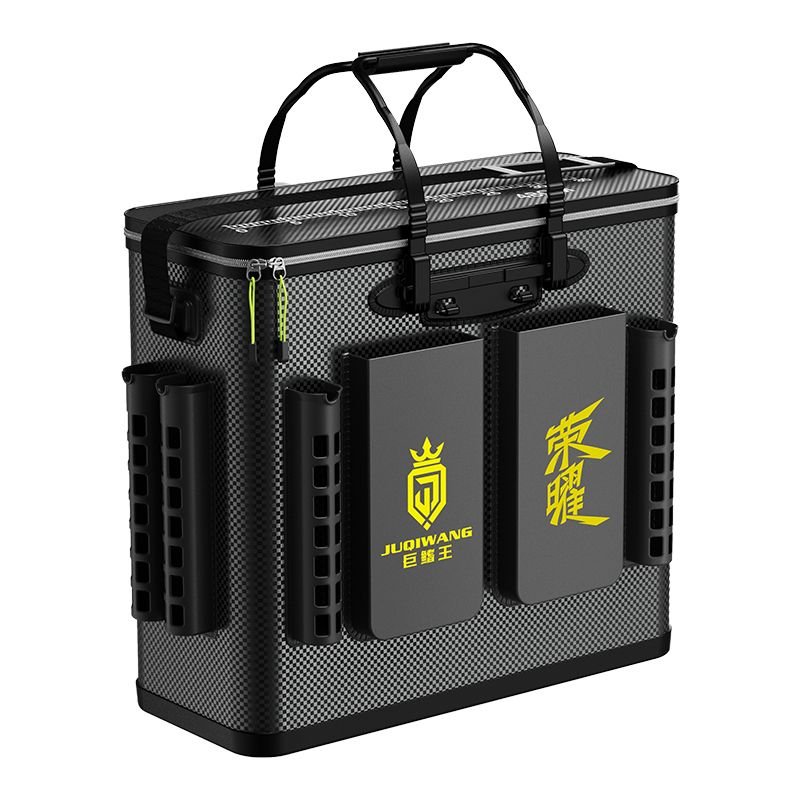 A fish cans of live fish and a single multi-purpose fish tank of a fish can of a fish